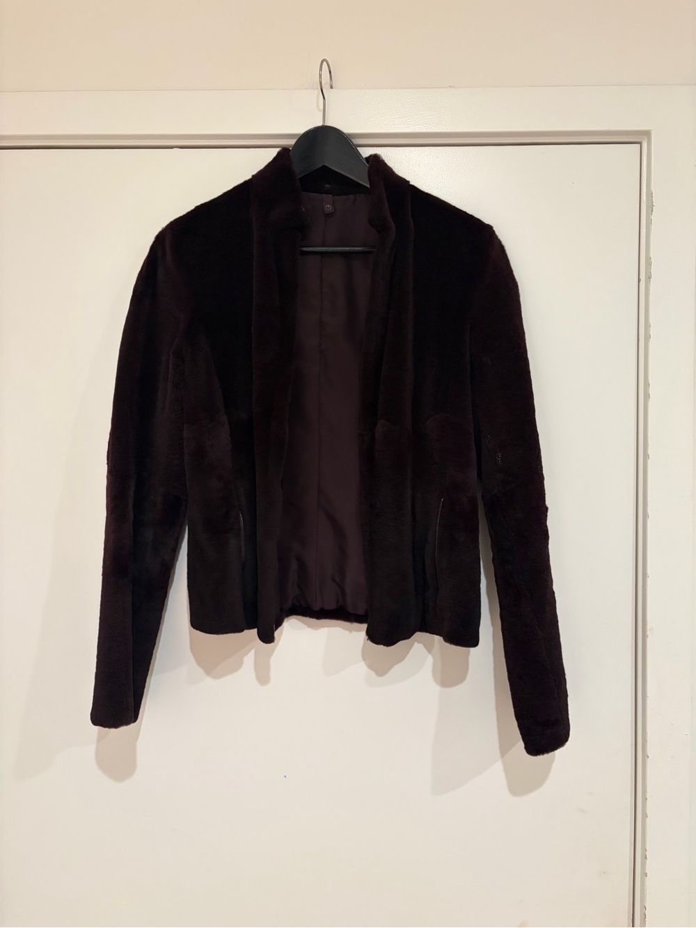 Women's Dark Brown Plush Jacket